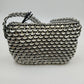 Unique Clutch Purse Shoulder Bag Pop-Top Aluminum Can Tabs Silver Zipper Bag 8"