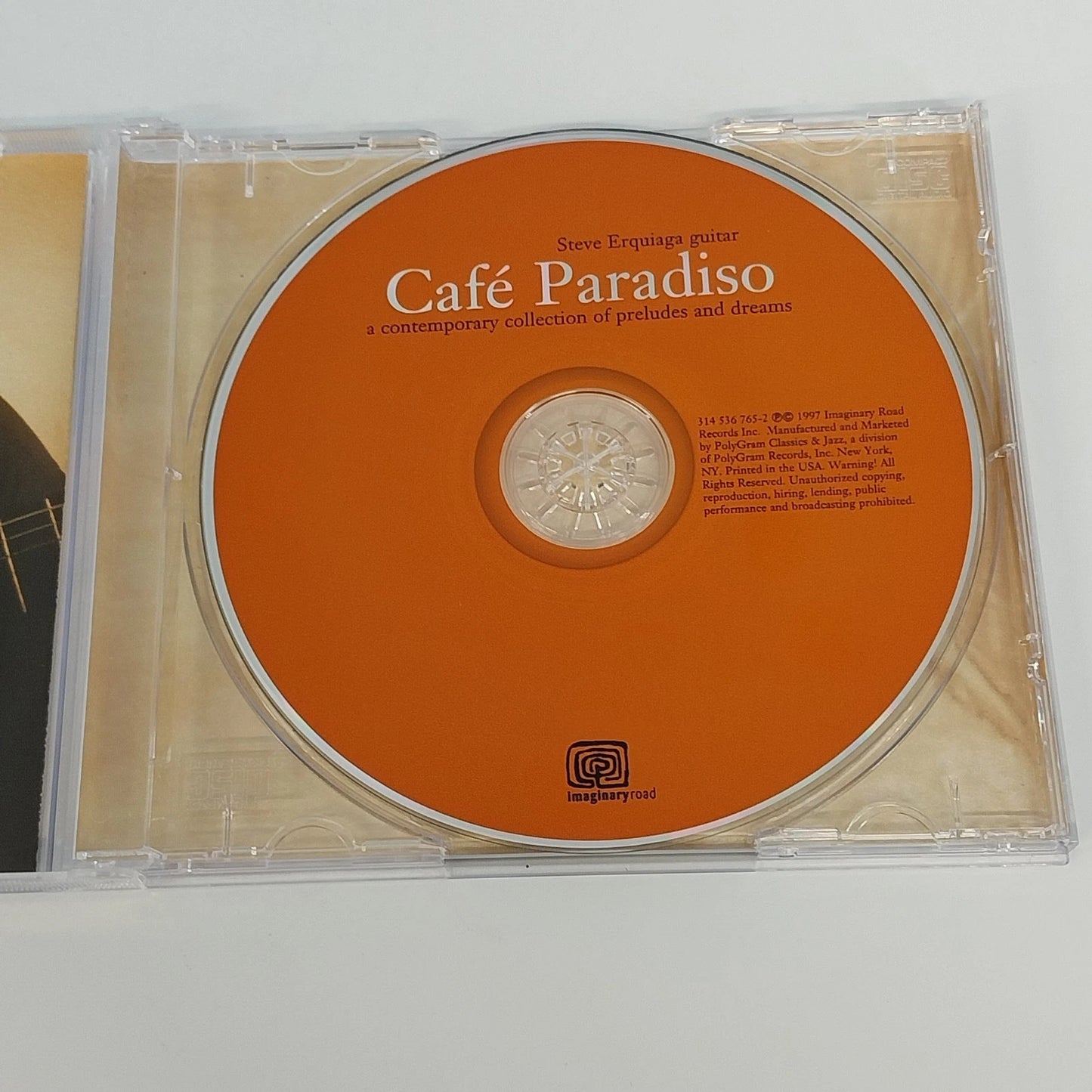 Steve Erquiaga Cafe Paradiso Guitar CD 1997 Imaginary Road New Age Instrumental