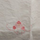 Handmade White Tablecloth Pink Applique Floral Embroidered Hemmed 96x66 Vintage