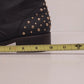 Via Pinky Annika Black Combat Boots Womens 8 Gold Studded