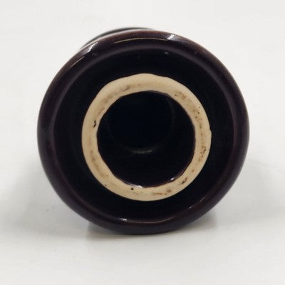 1953 Dark Brown Ceramic Porcelain Insulator 3.5" Tall x 3.25" Wide