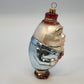 Humpty Dumpty Christmas Ornament Nursery Rhyme 6.5" Hand Painted Blown Glass Vtg