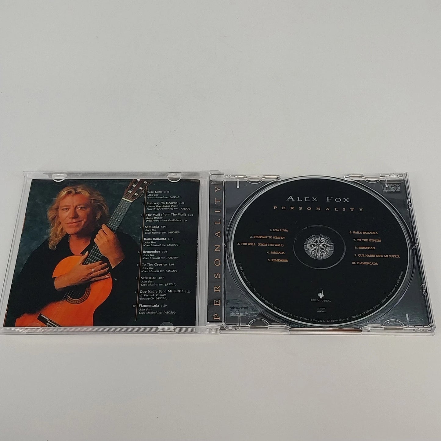 Alex Fox Personality CD 1998 Coco Records Contemporary Instrumental Latin Guitar