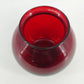 Anchor Hocking Royal Ruby Red Ivy Ball Vase 4" Round Solid Glass Decor Vtg USA