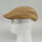 George Tan Canvas Newsboy Cap Flat Driving Hat Multi Panel Mens Small Spot Vtg