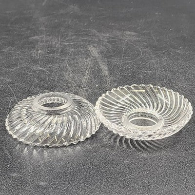 2 Cast Lead Crystal Babiche Candle Cup 3" Chandelier Light Lamp Parts