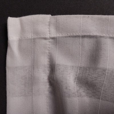 Gray and White Cafe Curtains with Valances Gingham Checkered Pattern 36"L x 30"w