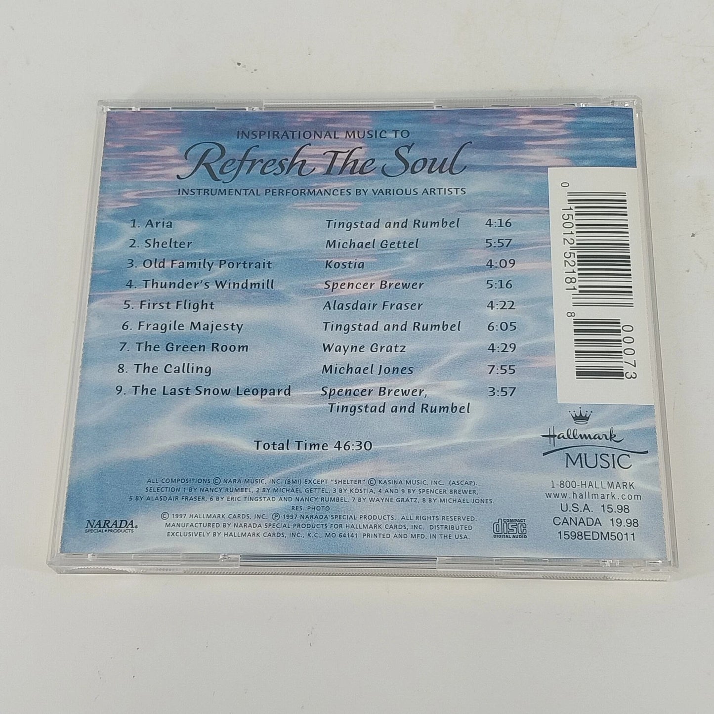 Hallmark Refresh The Soul Daily Devotional CD Narada Instrumental 1997