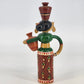 Channapatna Handmade Wooden Doll Woman Carrying Water Pots Karnataka India 8.5"