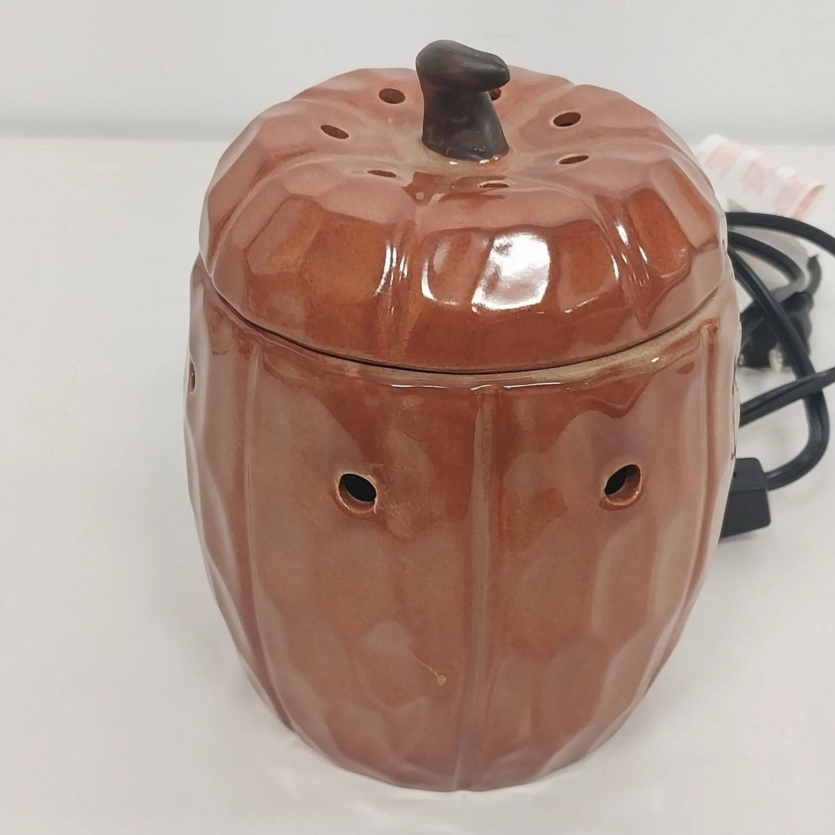 Scentsy Pumpkin Mid Size Electric Wax Warmer Orange Fall Halloween Retired 2010