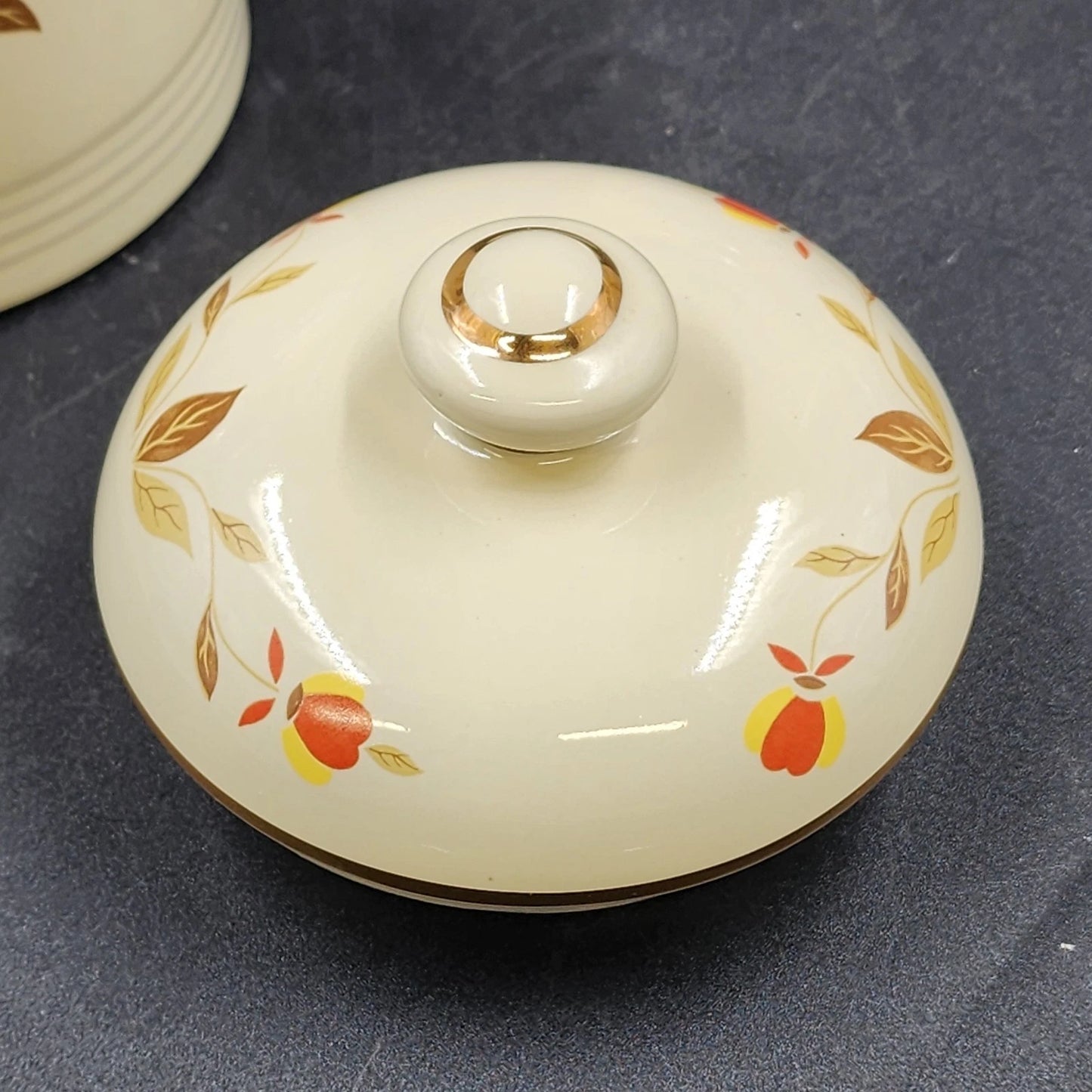 Jewel Tea Autumn Leaf 4Pc Canister Set Limited Edition Flour Coffee Virginia Lee