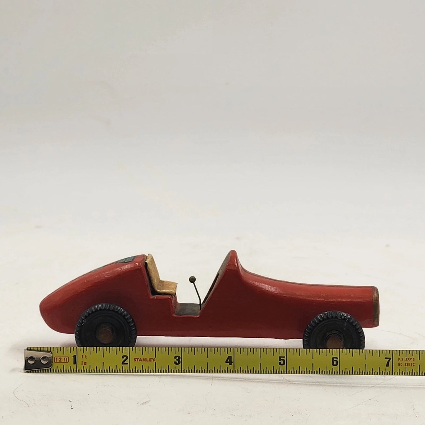 Pinewood Derby Car Handmade Wood Racer Red No.9 Cub Scouts USA Toy Vehicle 1990s