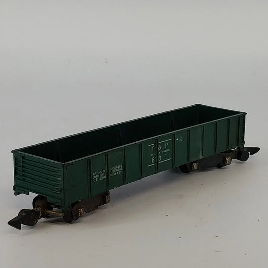 American Flyer S Gauge Gondola T & P 631 Texas Pacific Green Vintage Freight Car