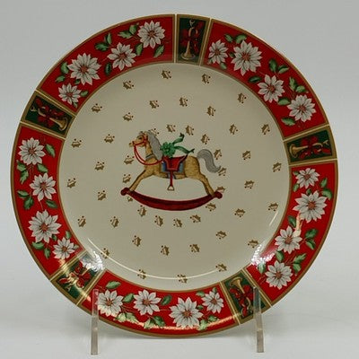 Charlton Hall Classic Tradition Christmas Plates Set of 4 Salad/Dessert China