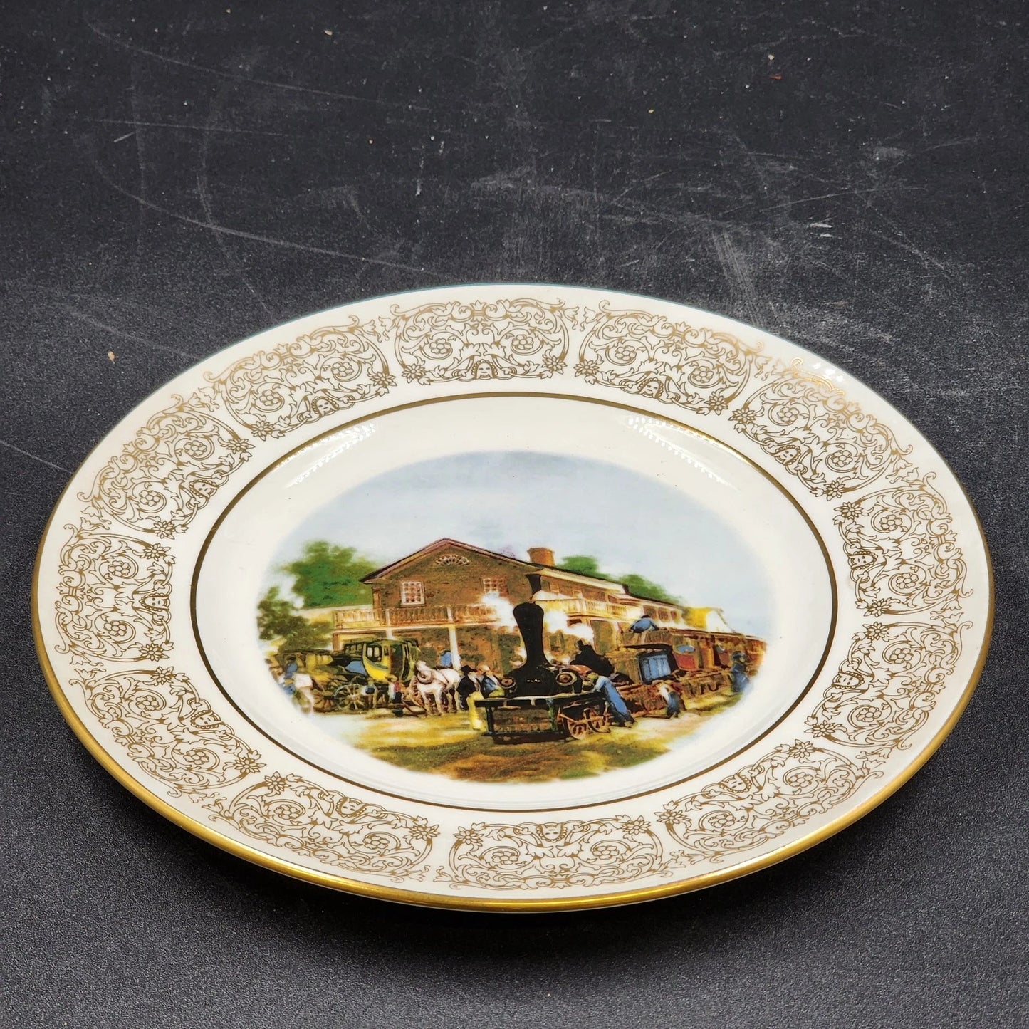 Wittnauer Collectors' Guild Plate DAA14 Childhood of Rapid Transit Bone China