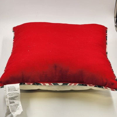 White & Red Cardinal and Holly Occasional Pillow by Holiday Living 18"x18" China