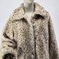 Dennis Snow Leopard Faux Fur Coat Medium Dennis Basso Mid Length Pockets Lined