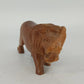 Hand Carved Wood Lion Sculpture Roaring African Folk Art Figure 9" Vintage