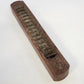 Indian Natural Wood Incense Burner 12.5" Brass Inlay Om Symbol Ash Catcher Vtg