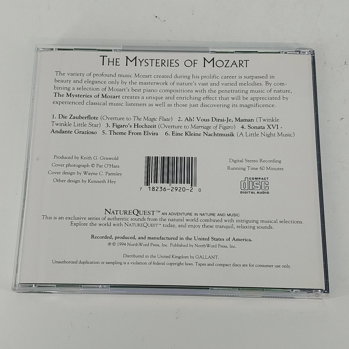 NatureQuest Mysteries Of Mozart & Power Of Beethoven 2 CD Classic Nature Sounds