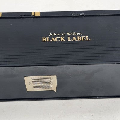 Johnnie Walker Black Label Empty Metal Tin Box 12" Collector Scotch Whisky Bar