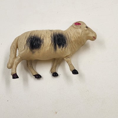 Lot of 7 Plastic Celluloid Blow Mold Animals Toy Figurines Vintage Japan 1950's