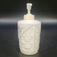 Pfaltzgraff April Soap Lotion Pump Dispenser 6.5" Ceramic Floral Basketweave Vtg