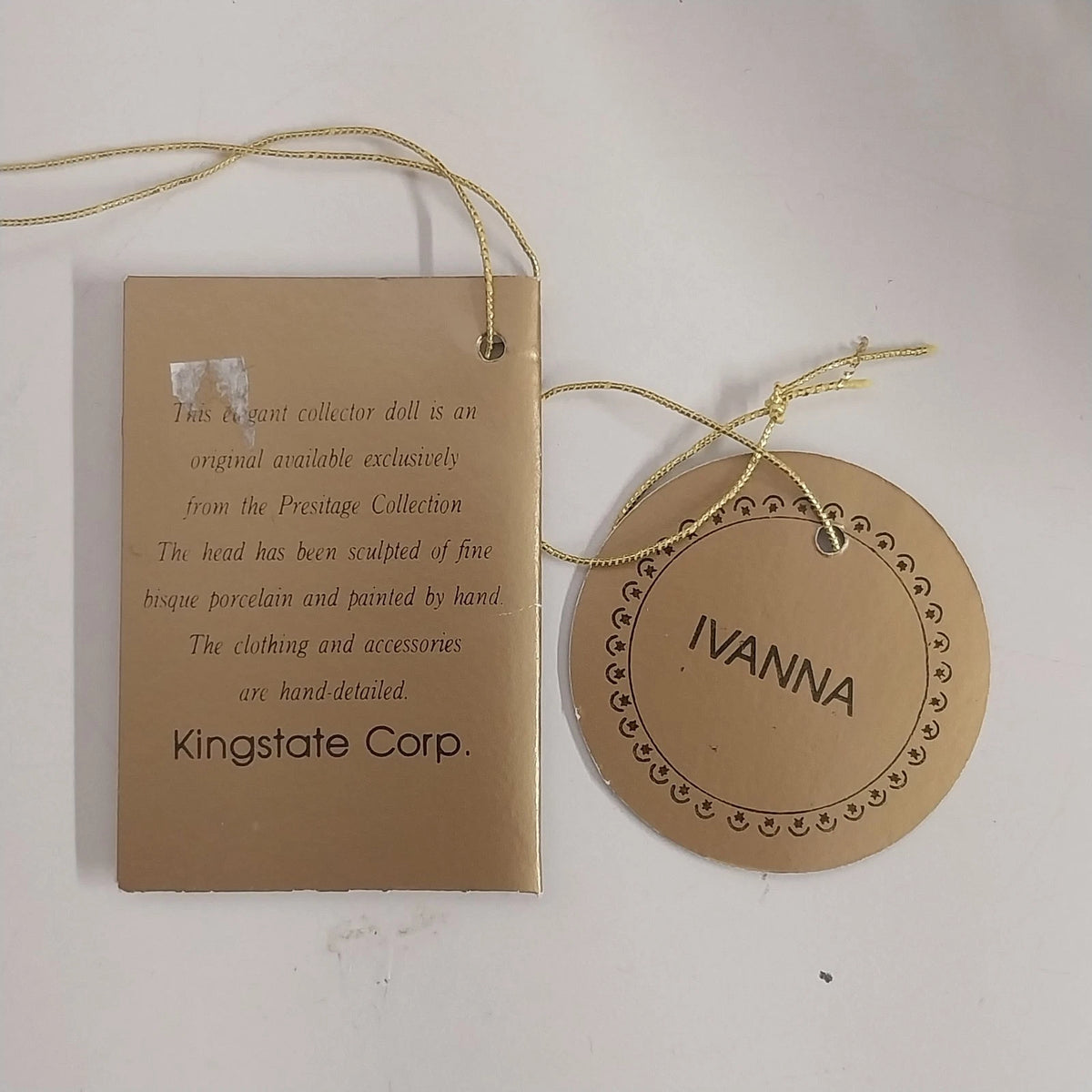 Kingstate Ivanna Porcelain Doll 23" Prestige Straw Hat Parasol Box LE 923/3500