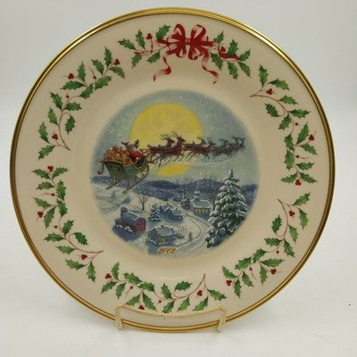 Lenox Christmas Plate 2002 Santa's Ride Annual Holiday Collector Mint In Box