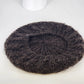 Knit Beret Women’s French Artist Hat Chocolate Brown Winter Beanie Slouchy Cap