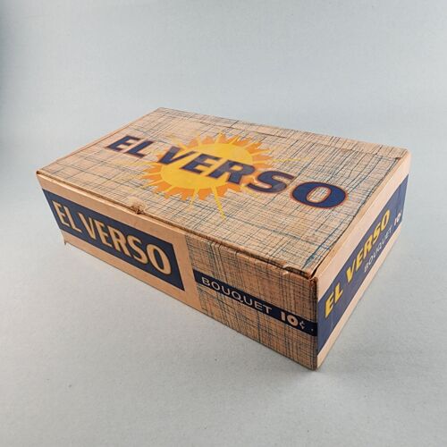 El Verso Bouquet 10 Cent Empty Cigar Box Dark 50 Cigars Ohio Vintage