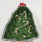 Boston Warehouse Christmas Tree Dip Bowl & Candy Cane Spreader Set Holiday China