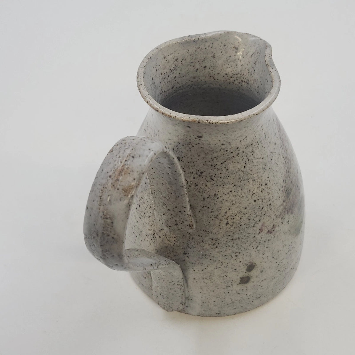 Colonsay Pottery Pitcher Speckled Glaze Stoneware 4.5" Flared Rim Curved Handle
