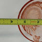 Fortecrisa Pink Swirl Ribbed Glass Cup & Saucer Set MCM Tableware Mexico Vtg