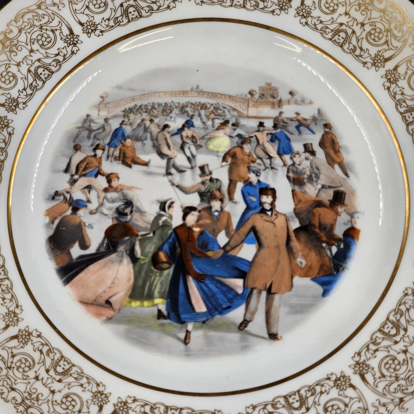 Wittnauer Collectors' Guild Central Park Winter Currier & Ives Plate No AAI58