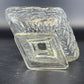 Indiana Compote Pedestal Candy Dish Clear Glass Pineapple & Floral Diamond 6.5"