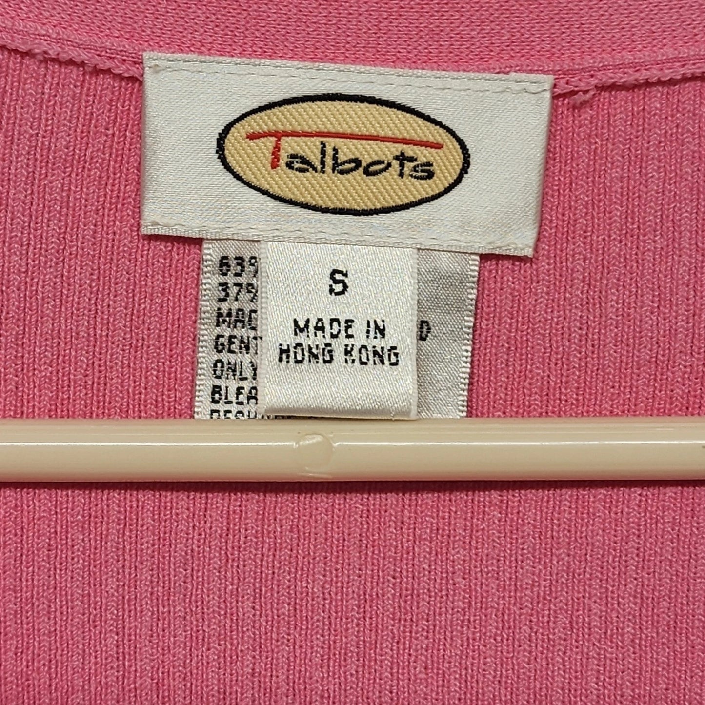 Talbots Pink Button Up Blouse Womens Small Long Sleeve