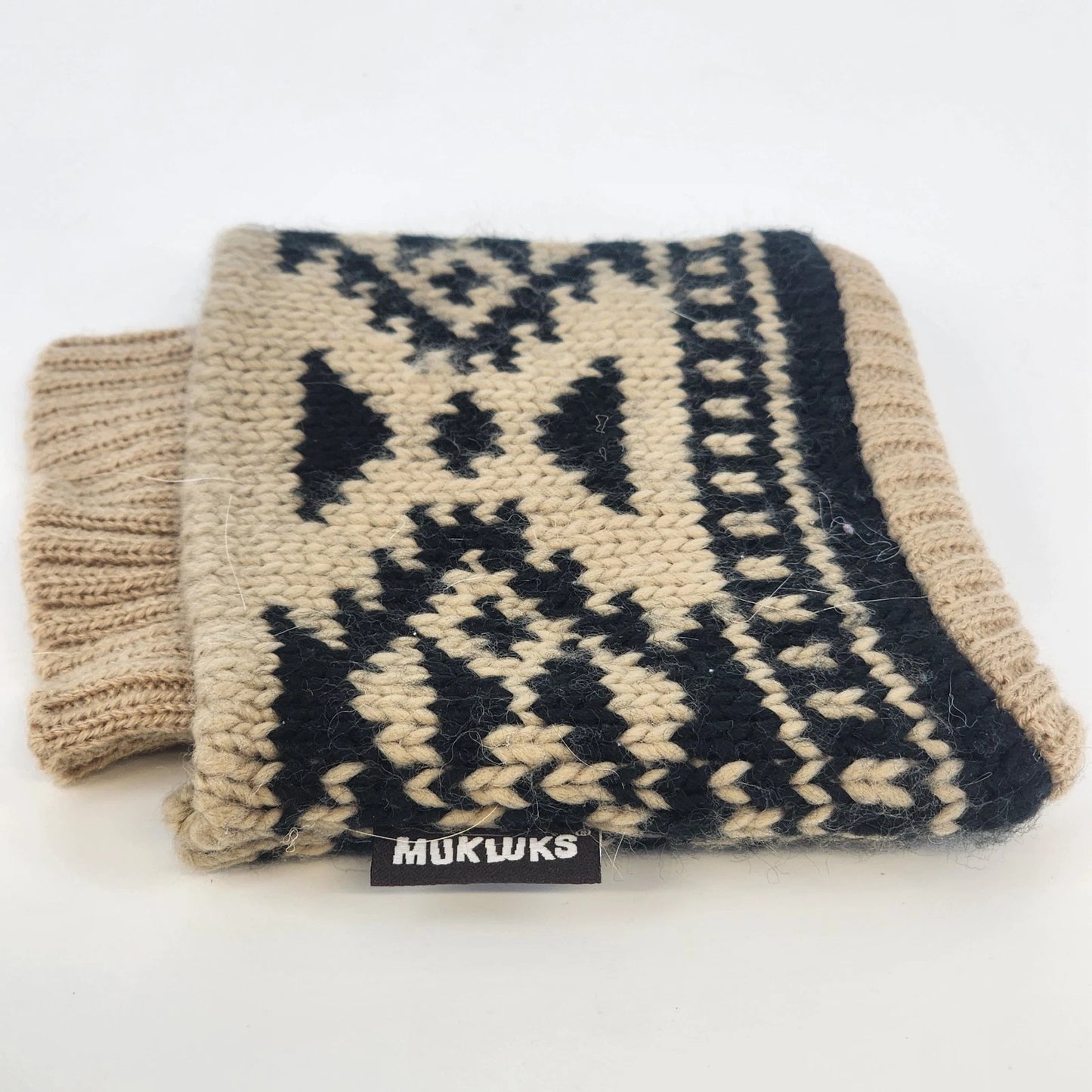 Muk Luks Knit Boot Toppers Beige Cream Button Cuff Leg Warmers