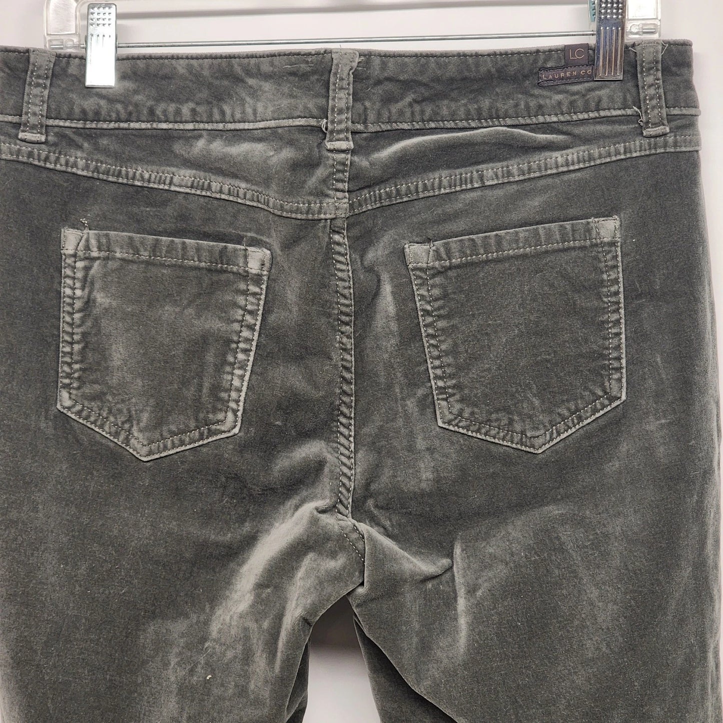 Lauren Conrad Grey Pants Suede-Like Women's XS Soft Stretch Cotton Spandex 28"