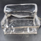 Get Organized Clear Vinyl Cosmetic Travel Organizer Bag Gray Strap 10" Zip Top