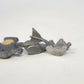 Pewter Figurine Lot 4 Whale Hippo Teddy Bear Sailing Ship Sculpted Animals Vtg