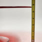 IKEA ÄKTAD Ruby Red Flashing Cake Stand 13" Glass Top Clear 5" Pedestal Base