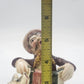 Italian Ceramic Man Accordion Dog Figurine 5" Green Base Hand Painted Vtg