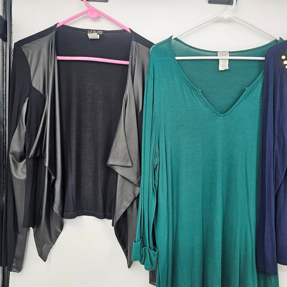 5 Pc Women’s Tops Lot Size Large Charming Charlie Jones NY Premise Y2K Casual Bundle