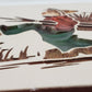 Vintage Boy Girl Chalk Ware Wall Plaques Modern Art Co 1966