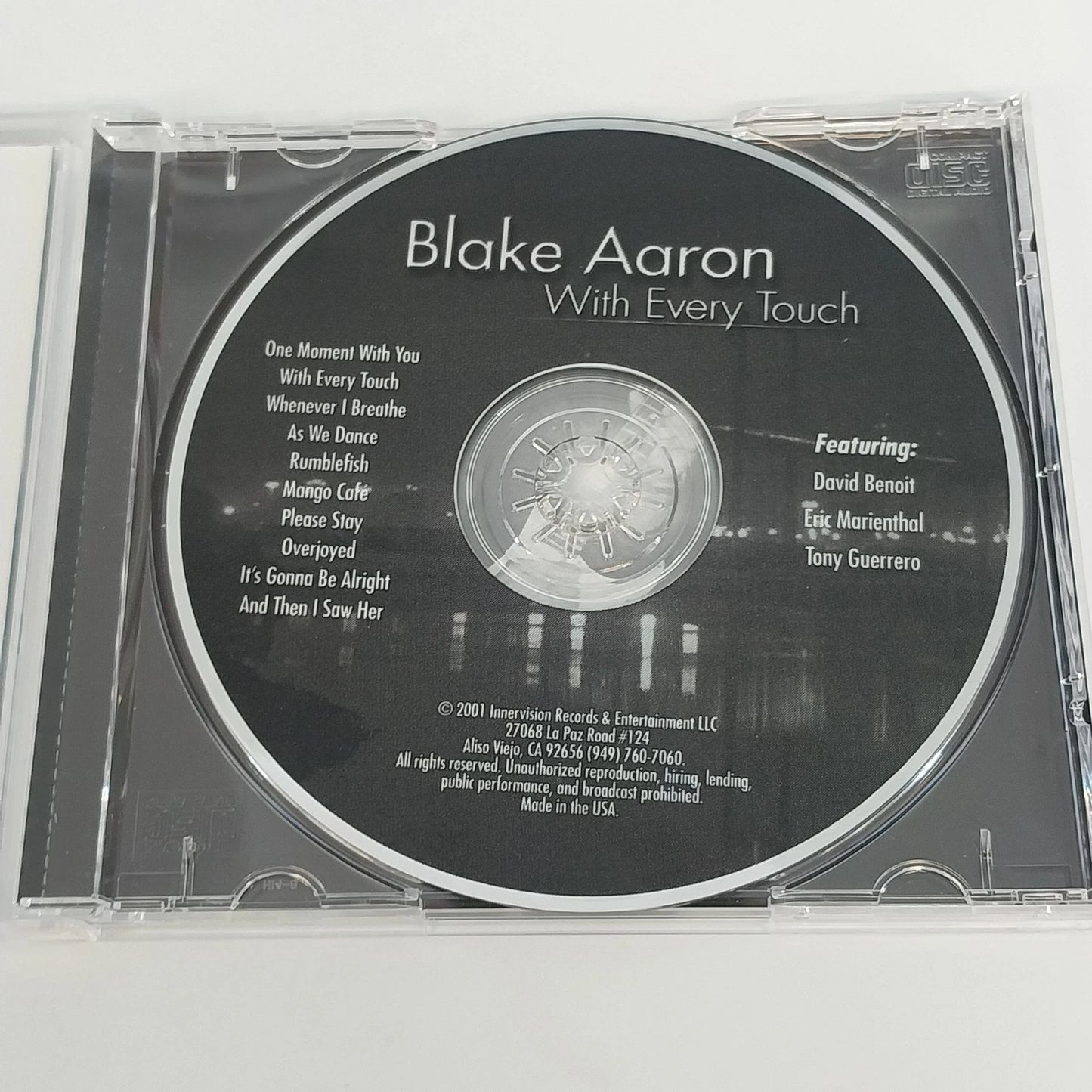 Blake Aaron With Every Touch CD 2001 Smooth Contemporary Jazz USA