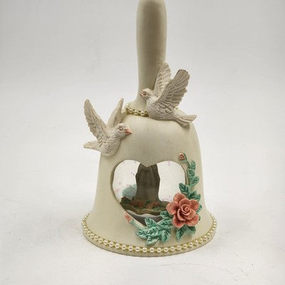 Anchor Hocking Milk Glass Bud Vase Stars & Bars Snowflake 9"