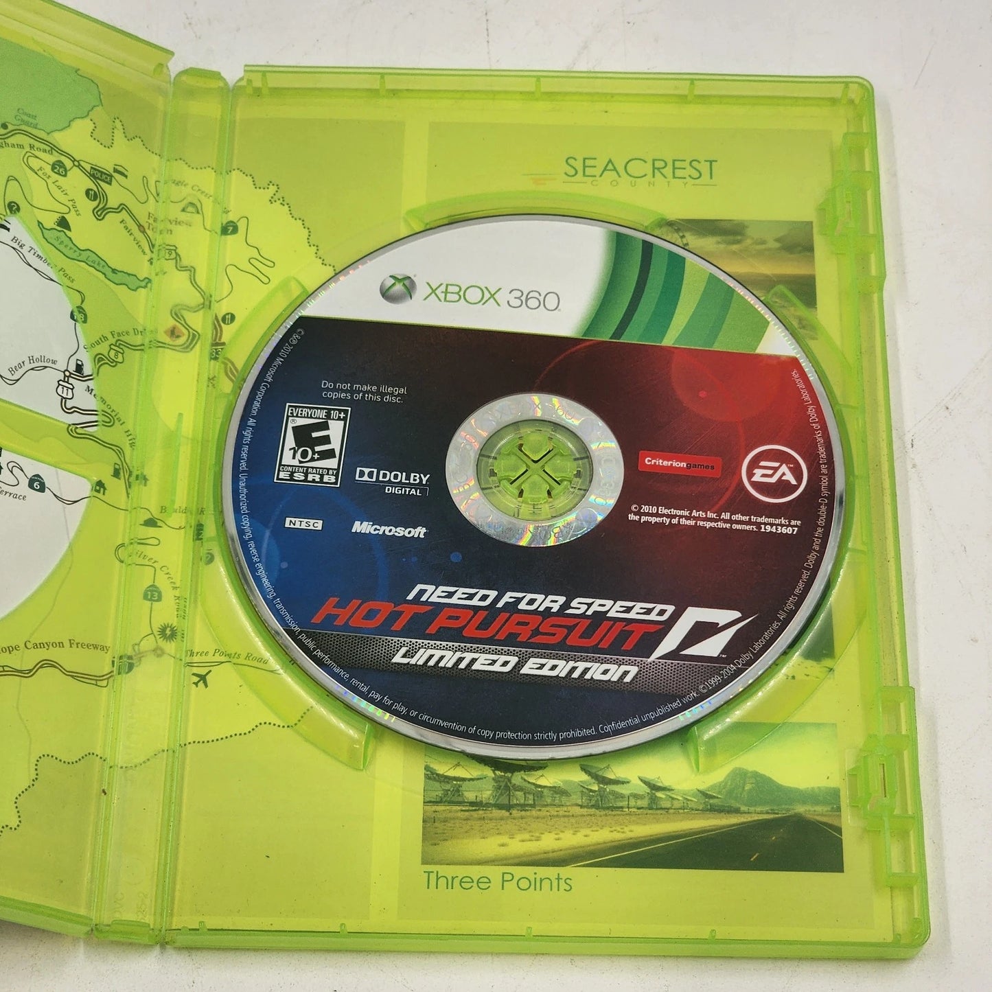 Need for Speed Hot Pursuit Microsoft Xbox 360 2010 Limited Edition Racing Game