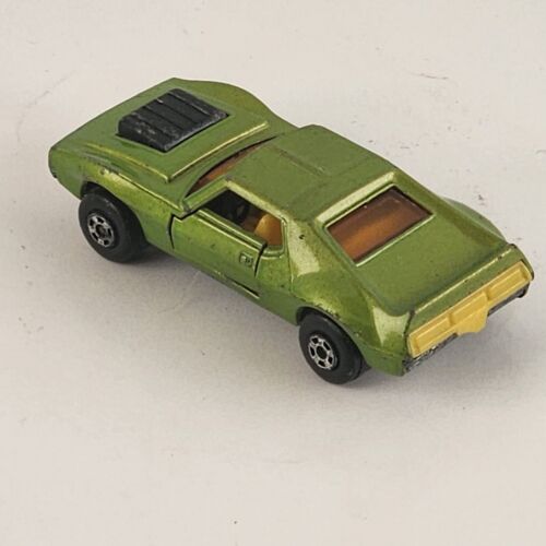 Matchbox Superfast No 9 AMX Javelin Green 1972 Orange Interior Side Doors Open