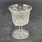 7 Cordial Shot Glasses Clear Pedestal Early American Pattern Glass Assorted 4"